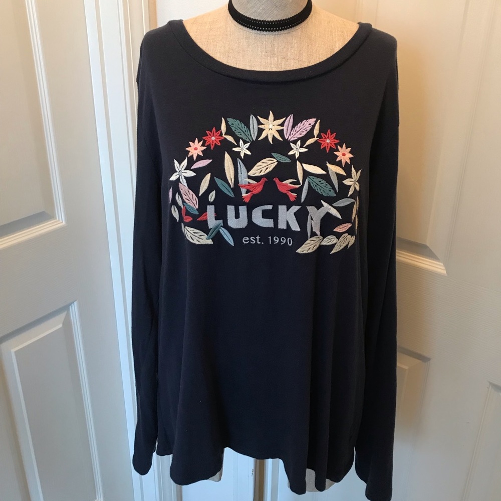 Lucky Brand long sleeve boyfriend tee